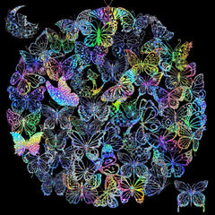 Butterfly Holographic Stickers – 100pcs for Scrapbook & Decor