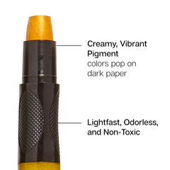 Mixed Media Gel Stick Crayons - 12 Metallic Colors