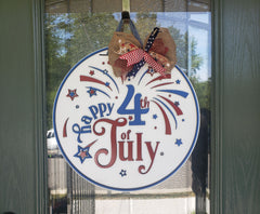 Happy 4th of July Door Hanger DIY Unfinished Kit
