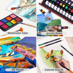 175 Piece Deluxe Art Set Wooden Case Crayons Pencils