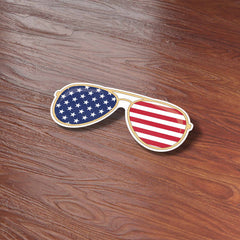 American Flag Sunglasses Sticker - Cool Patriotic USA Decal