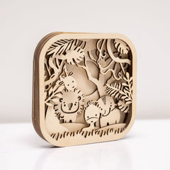Wooden 3D DIY Painting Kit Safari