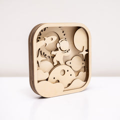 Wooden 3D DIY Painting Kit Space