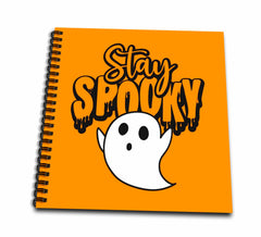 3dRose 3dRose - Rosette - Halloween Fall - Orange Stay Spooky Boo - Drawing Books (db-372178)