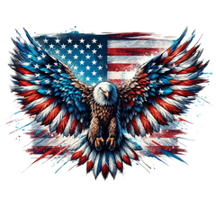 Eagle USA Flag Fabric Panel