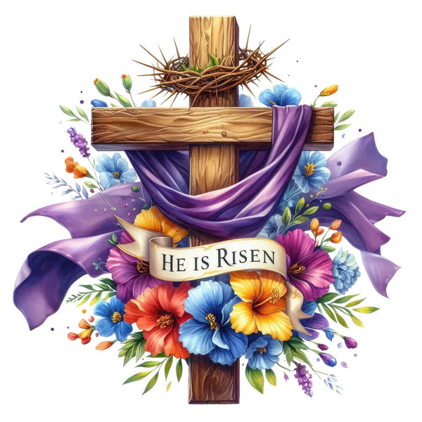 Easter Crosses Fabric Panel 12