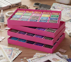 Mini Archival Ink Pad Stackable Storage Tray | Compact Organizer for Craft & Scrapbooking Supplies