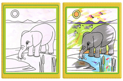 Modern Coloring Magic Water Drawing Book With Pen For Kids and Baby Educational Toy Animals Painting Writing Doodle Cloth Book Kids Drawing Board