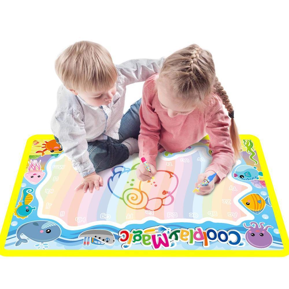 Magic Water Painting Drawing Mat & 2 Pens Doodle Board Coloring Books ...