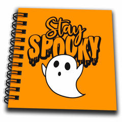 3dRose 3dRose - Rosette - Halloween Fall - Orange Stay Spooky Boo - Drawing Books (db-372178)