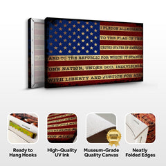 I Pledge Allegiance To The Flag Of USA Sign