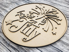 Happy 4th of July Door Hanger DIY Unfinished Kit