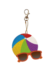 Diamond Art Beach Ball Keychain
