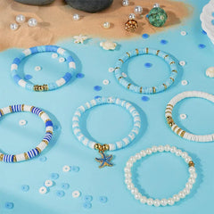 Ocean Summer Friendship Bracelet Kit DIY Clay Beads Jewelry