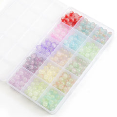 Glass Beads Bracelet Making Kit 28 Colors Jewelry Set