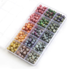 Glass Beads Bracelet Making Kit 28 Colors Jewelry Set