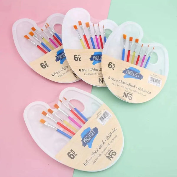Drawing Artist Gouache Brush Student Art Painting Supplies Oil Painting Palette Art Oval Palette Brush Set Watercolor Tray