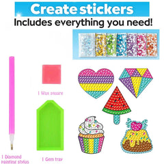 Big Gem Diamond Painting Kit - DIY Mosaic Art & Sticker Craft for Kids
