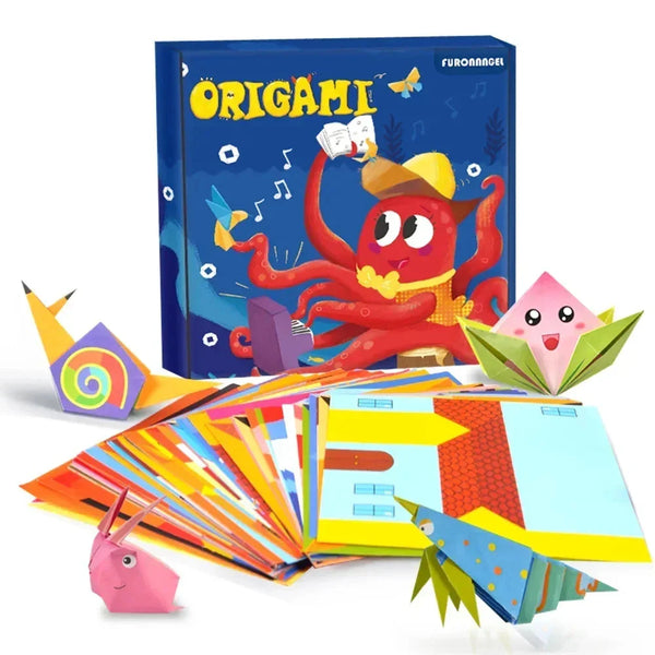 Cartoon Animal Origami & Paper Cutting Book - Educational Craft Toy for Kids
