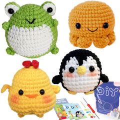 Animal Series Crochet Kit Beginner Starter Set with Instructions