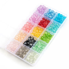 Glass Beads Bracelet Making Kit 28 Colors Jewelry Set
