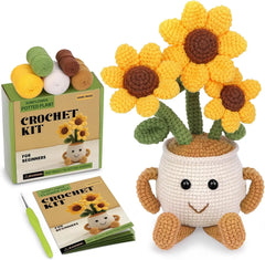 Sunflower Tulip Crochet Starter Kit for Beginners DIY Craft