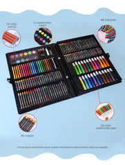 168pcs Office School Supplies Art drawing Set Oil Pastels Watercolor Markers Kids Painting Kit for Children Students School Gift