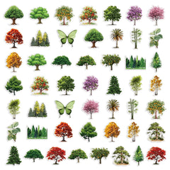 Forest Secret PET Stickers 50PCS Nature Scrapbook Decor Set