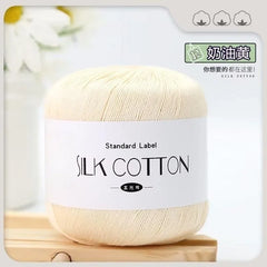 Silk Lace Cotton Milk Yarn 50g Soft Crochet Knitting