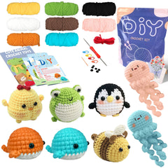 Animal Series Crochet Kit Beginner Starter Set with Instructions