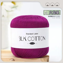 Silk Lace Cotton Milk Yarn 50g Soft Crochet Knitting