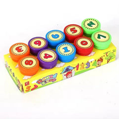 10pcs Assorted Self-Inking Stamps for Kids - DIY Craft & Scrapbooking