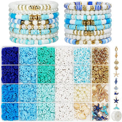 Ocean Summer Friendship Bracelet Kit DIY Clay Beads Jewelry