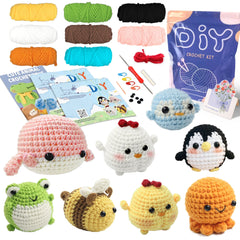 Animal Series Crochet Kit Beginner Starter Set with Instructions