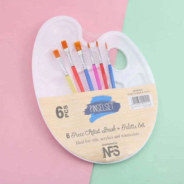 Drawing Artist Gouache Brush Student Art Painting Supplies Oil Painting Palette Art Oval Palette Brush Set Watercolor Tray