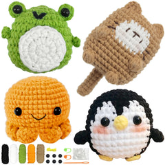 Animal Series Crochet Kit Beginner Starter Set with Instructions