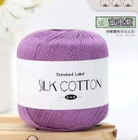 Silk Lace Cotton Milk Yarn 50g Soft Crochet Knitting
