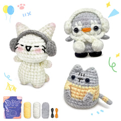 Animal Series Crochet Kit Beginner Starter Set with Instructions