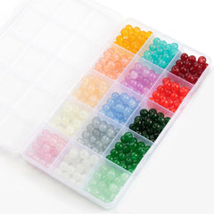 Glass Beads Bracelet Making Kit 28 Colors Jewelry Set