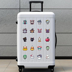 50PCS Halloween Stickers Cute Cartoon Cat Pumpkin Fun Holiday Decals Pack | Vinyl Waterproof Scrapbook Stickers