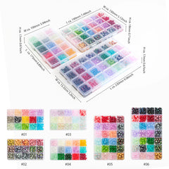 Glass Beads Bracelet Making Kit 28 Colors Jewelry Set
