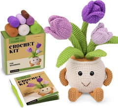 Sunflower Tulip Crochet Starter Kit for Beginners DIY Craft