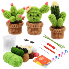 IMZAY Crochet Material Package Kit for Beginners with Step-by-Step Video Tutorial and Instructions Complete Crochet Supplies Set