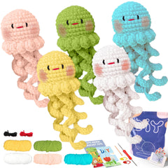 Animal Series Crochet Kit Beginner Starter Set with Instructions