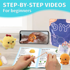 Animal Series Crochet Kit Beginner Starter Set with Instructions