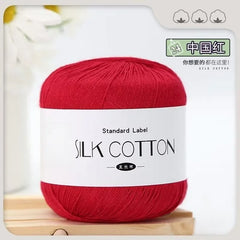 Silk Lace Cotton Milk Yarn 50g Soft Crochet Knitting