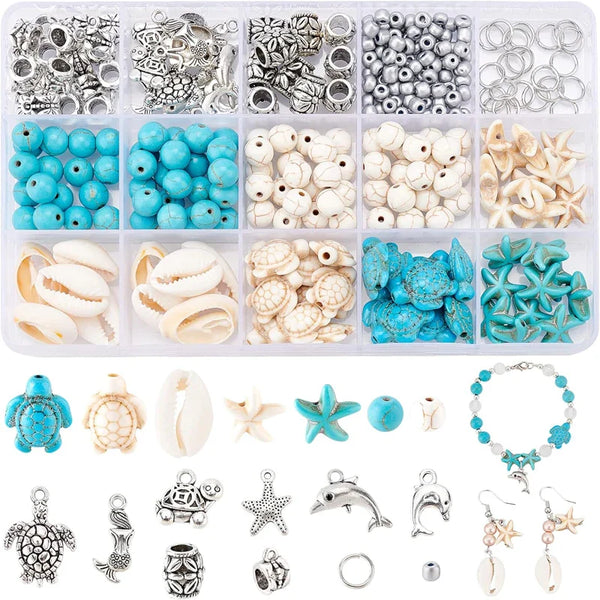 Ocean Summer Friendship Bracelet Kit DIY Clay Beads Jewelry