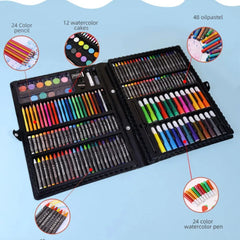 168pcs Office School Supplies Art drawing Set Oil Pastels Watercolor Markers Kids Painting Kit for Children Students School Gift