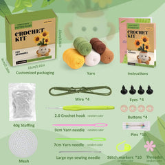 Sunflower Tulip Crochet Starter Kit for Beginners DIY Craft