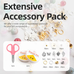 Glass Beads Bracelet Making Kit 28 Colors Jewelry Set